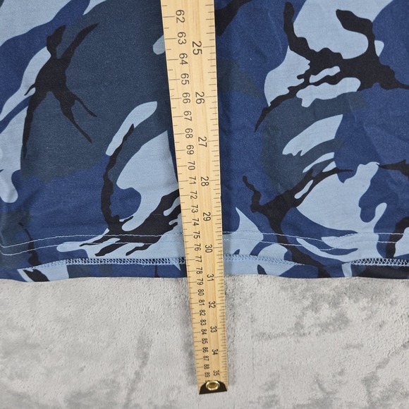 Warrior Camo Polo Shirt Men's SZ XL Blue Moisture Wicking Stretch Camouflage EUC - Picture 3 of 7